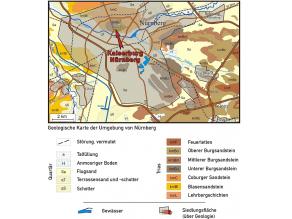 Geologische Karte der Umgebung von Nürnberg