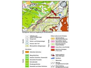 Geologische Karte der Umgebung der Breitachklamm