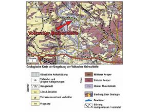 Geologische Karte der Umgebung von Volkach