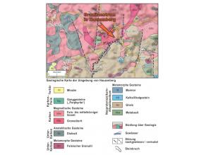 Geologische Karte der Umgebung von Hauzenberg