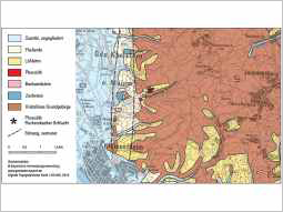 Ausschnitt aus einer geologischen Karte