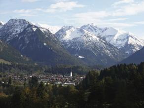 Die Gipfel des Allgäuer Hauptkammes bei Oberstdorf