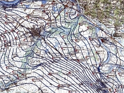 Grundwassergleichenplan im Bereich der Ortenburger Schotter