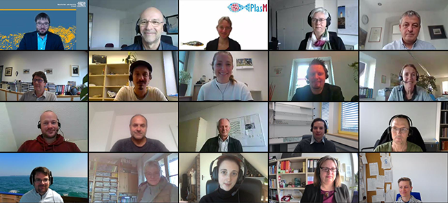 Die 20 Teilnehmerinnen und Teilnehmer des Workshops per Webcam.