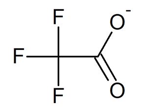 Strukturformel von Trifluoressigsäure