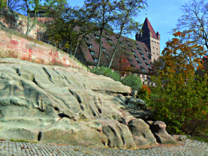 Sandsteinfelsen Nürnberger Kaiserburg, siehe auch nachfolgender Link.