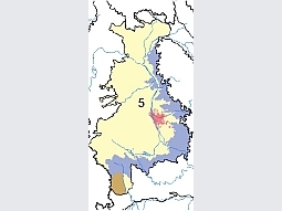 Ausschnitt der Bayernkarte mit der Landschaftseinheit