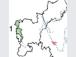 Ausschnitt der Bayernkarte mit der Landschaftseinheit