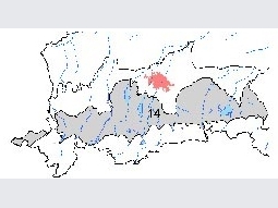 Ausschnitt der Bayernkarte mit der Landschaftseinheit