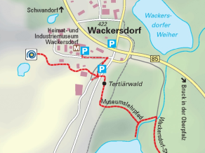 Lagesizze von der Region um Wackersdorf