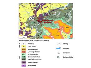 Die Geologische Karte der Umgebung von Endsee