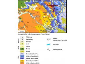Die Geologische Karte der Umgebung des Frickenhäuser See