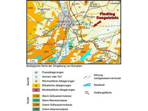 Geologische Karte der Umgebung von Kempten