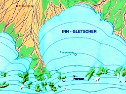 Zeichnung des Inn-Gletschers