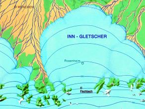 Zeichnung des Inn-Gletschers