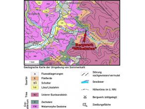 Die geologische Karte der Umgebung von Sommerkahl