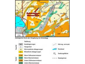 Geologische Karte der Umgebung von Scheidegg