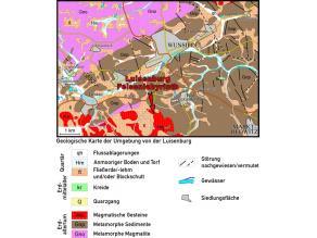 Geologische Karte der Umgebung der Luisenburg