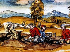 Historische Zeichnung zum Bau des Karlsgrabens