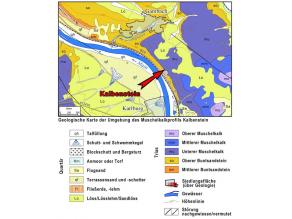 Die geologische Karte der Umgebung des Muschelkalkprofils Kalbenstein