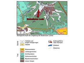Geologische Karte der Umgebung des Bodenlosen Lochs