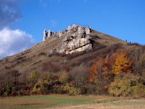 Blick auf die Steinerne Frau am Walberla