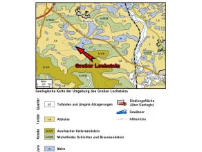 Geologische Karte der Umgebung des großen Lochsteins
