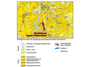 Die geologische Karte der Umgebung des Blockstoms