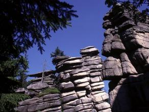 Blick auf die Drei-Brüder-Felsen