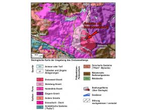 Geologische Karte der Umgebung des Dreisessels