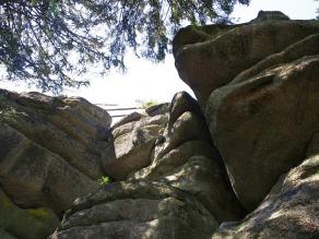 Detail der Gipfelfelsen