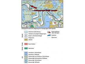 Geologische Karte der Umgebung der Felsengruppe