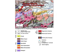 Geologische Karte der Umgebung von Hirschau-Schnaittenbach