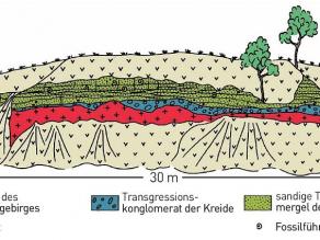 Schematischer Schnitt durch den Steinbruch