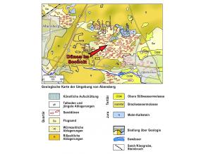 Geologische Karte der Umgebung der Sanddüne Seeholz
