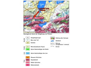 Geologische Karte der Umgebung des Lechfalls