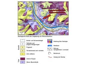 Geologische Karte des Quaderkalkbruch Kleinochsenfurt