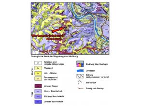 Geologische Karte der Umgebung von Höchberg