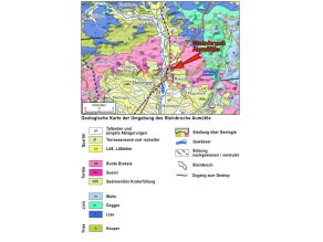 Geologische Karte der Umgebung von Aumühle
