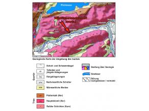 Geologische Karte im beschriebenen Bereich der Isar