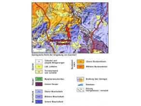 Geologische Karte der Umgebung von Euerdorf
