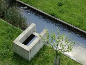 Regenwasserüberlauf im Innenhof