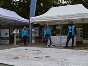 Messestand zu ausgewählten Moorschutzthemen.