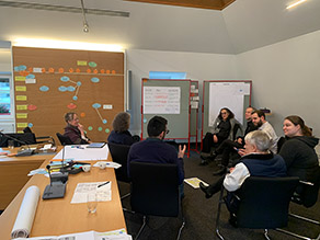 Personengruppe bei der Erarbeitung des Beteiligungsprozesses im Rahmen des Sondierungsworkshops 