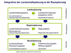 Schema Integration der Landschaftsplanung in die Raumordnung