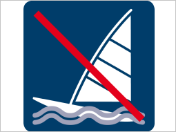 Surfbrett, durchgestrichen. Surfbrett, durchgestrichen.