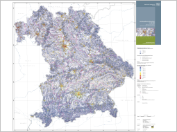 Bayernkarte mit Inhalten der Klimaanalysekarte.