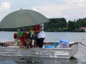 Mitarbeitende des WWA Traunstein beim Probenahmenworkshop 2017 am Staffelsee