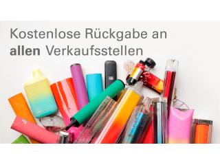 Rücknahmepflicht von E-Zigaretten im Handel ab 1.7.2026