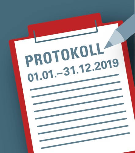 Das Piktogramm zeigt ein Protokoll für eine Radonmessung. Die Radonkonzentration in Wohnräumen wird mit einem Exposimeter gemessen. Die Bewohner tragen in das Protokoll Anfangs- und Enddatum der Messung ein. Das Piktogramm zeigt ein Protokoll für eine Radonmessung. Die Radonkonzentration in Wohnräumen wird mit einem Exposimeter gemessen. Die Bewohner tragen in das Protokoll Anfangs- und Enddatum der Messung ein.